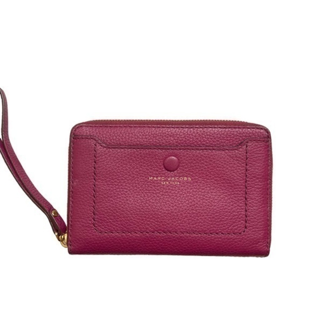 Marc jacobs dark pink wristlet clutch wallet